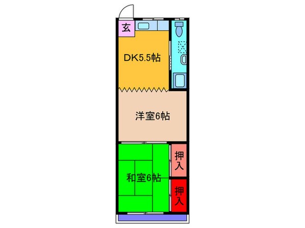 赤井マンションの物件間取画像